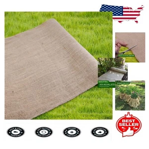 Durable 45-inch Jute Burlap Fabric Roll - Ideal for Plant Protection & Decor - Picture 1 of 9