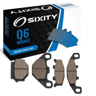 Juego de pastillas de freno delanteras + traseras orgánicas Kawasaki EX500 Ninja 500R 1997-2009 peso completo Foto 1 de 4