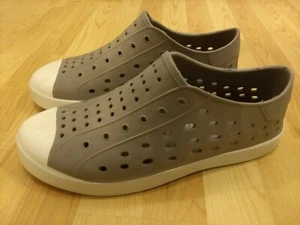 SLIP-ON BOAT SHOES, MENS, Sz. 11/12, GRAY. NEW Crane Men's Lightweight Shoes. - Picture 1 of 4