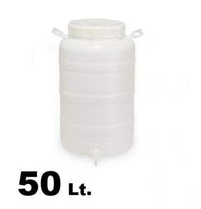 Tanica/Bidone/Fusto in plastica a bocca larga con predisposizione rubinetto + ru - Foto 1 di 1