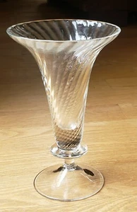 Vintage GORHAM Fine Crystle VASE Handmade W. Germany SWIRL w/Label - Picture 1 of 9