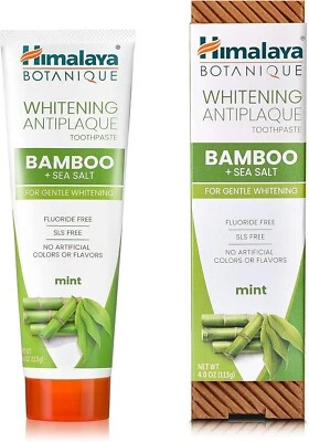 Himalaya Botanique Whitening Antiplaque Toothpaste with Bamboo + Sea Salt, Fluor - Image 1 of 4