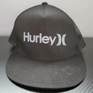 Hurley Black Unisex Mesh Trucker Style Adustable Baseball Hat/Cap - Picture 1 of 8