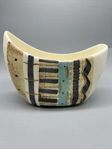 Sascha Brastoff MCM California Art Pottery 7X5” Planter Vase Signed VGUC B - Picture 1 of 18