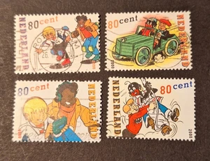 2001 Netherlands complete set stamps - Comics - 4 x used - Picture 1 of 2