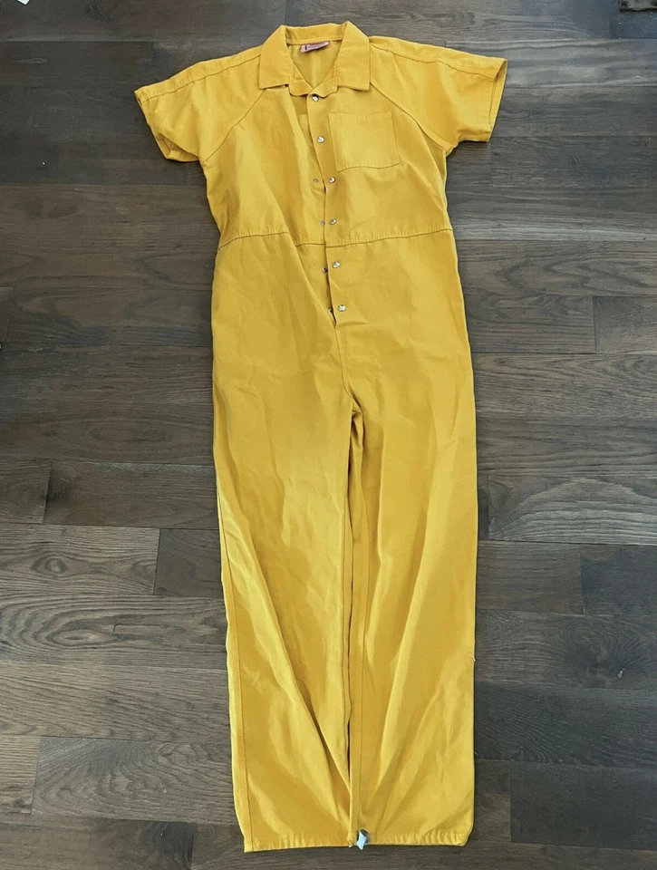 Mono Amarillo Uniforme de Prisionero Prisionero Prisionero Correcciones Departamento DOC Foto 1 de 2
