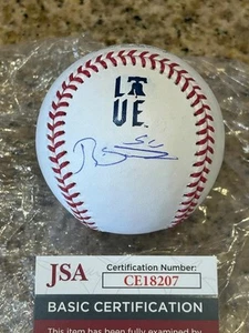 RANGER SUAREZ PHILADELPHIA PHILLIES CITY CONNECT LOVE SIGNED BASEBALL JSA COA - Picture 1 of 3