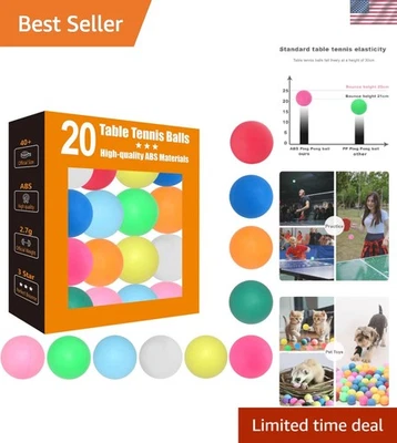 Vibrantes pelotas de ping pong de 3 estrellas (paquete de 20) - ABS irrompible para juegos y entrenamiento Foto 1 de 4