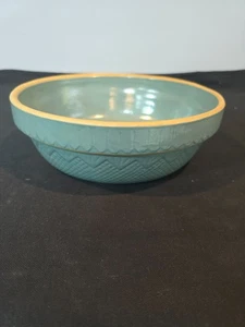 Vintage Roseville Pottery 9" Blue Mixing Bowl – Utility Ware – 1930s–50s - Picture 1 of 7