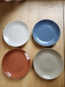 Juego de 4 platos de ensalada paleta de pintor Sango Siterra 8-1/4”, moteado en relieve  - Imagen 1 de 12