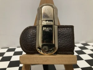 Vintage Marlboro Brass No. 6 Lighter With Leather Case Lightly Used w/ Wick - Picture 1 of 21