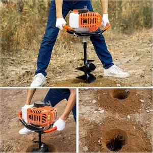 52CC Petrol Earth Auger Post Hole Borer Petrol Digger 2stroke 8500 RPM 1.2L HOT - Picture 1 of 14