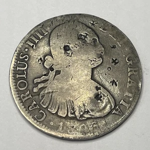 1806 Mexico 8 Reales Coin -89.6% Silver - WDGVS001 - Picture 1 of 2