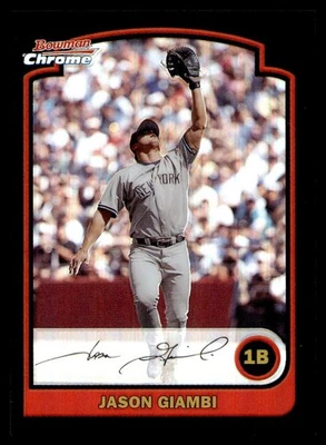 Jason Giambi #95 2003 Bowman cromo refractor New York Yankees Foto 1 de 3