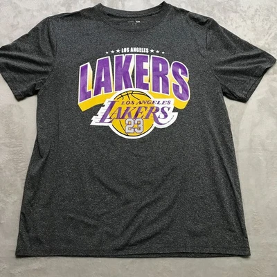 Camisa Lakers Lebron James Para Hombre XL Doble Cara Gris Manga Corta LA Poliéster Foto 1 de 4