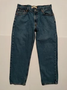 Levis 550 Mens 36x29* Cotton Relaxed Tapered Distressed Blue Jeans - Picture 1 of 12