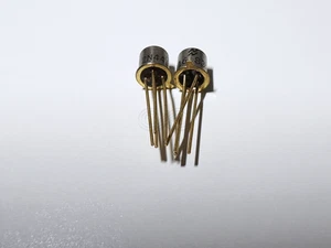 2PCS 2N4416 National Semiconductor N Channel JFET VHF Amplifier Mixer TO-72 Gold - Picture 1 of 3