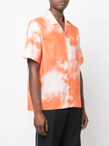 Paul Smith Cloud-print S/S Shirt in Orange, Size S