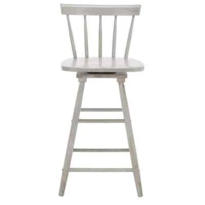 Tage 25 in. Grey Mid-Back Wood Frame Swivel Counter Stool - Picture 1 of 7