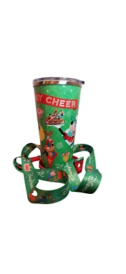 Vaso de viaje de vacaciones de Navidad de los parques de Disney de acero inoxidable con tapa NUEVO Foto 1 de 4