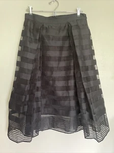 Milly Med  Black Dressy Formal Black  Below length Skirt Waist 28” - Picture 1 of 5