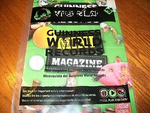 Wendy's Guinness World Records: Guiness Mini Magazine Kids Meal Toy 2013 LTD NIP - Bild 1 von 5