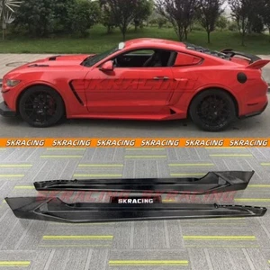 Labio de extensión faldones laterales negro brillante/fibra de carbono para Ford Mustang 2015-2023 - Imagen 1 de 30