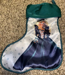 1995 Hallmark Holiday Barbie Green Christmas Stocking - Picture 1 of 2
