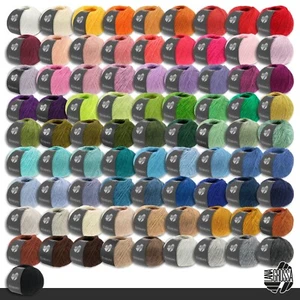 Lana Grossa 5x50g Ecopuno Netzgarn Baumwolle Merino Alpaca Wolle Garn 63 Farben - Bild 1 von 165