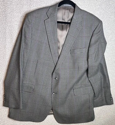 Magee Men’s Houndstooth Tweed Pure Wool Sport Coat Jacket Blazer 48R - Image 1 of 4