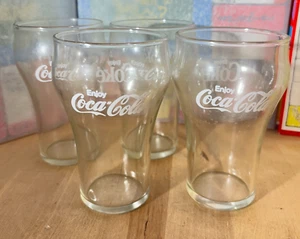 Set of 4 Vtg Coca Cola Pint Glasses "Enjoy Coke", 5" - Picture 1 of 5
