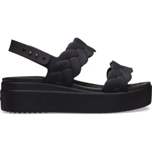 NEW GENUINE: Crocs Women Brooklyn Woven Upper Low Wedge - Picture 1 of 6