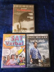 [Lot of 3] DVDs - The First Year, SAT Verbal, Hours w. Paul Walker - Picture 1 of 2