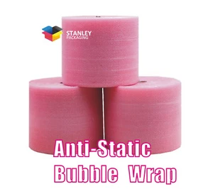 Anti-Static 500mm - Wide x 100M - Length PINK Bubble Wrap AntiStatic - Picture 1 of 1