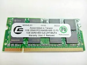 HP Mini 10.1" 110-1134CL 1GB 1RX8 PC-6400S Laptop RAM 537664-001 M0646.01 / 143 - Picture 1 of 2