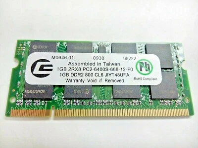 HP Mini 10.1" 110-1134CL 1GB 1RX8  PC-6400S Laptop RAM 537664-001 M0646.01 / 143 - Image 1 of 2