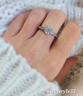 Ladies Silver Stainless Steel Cubic Zirconia Engagement Solitaire Ring 7mm