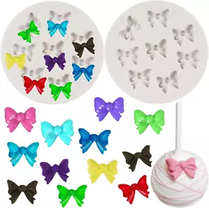 Mini Bows Silicone Fondant Molds Sugar Candy Cake Pop Bow Craft Molds for Cake D - Picture 1 of 12
