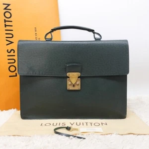 LOUISVUITTON Taiga Line Business Bag Handbag Serviette Moscova with Key M30074 - Picture 1 of 10