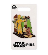 2023 Disney Parks Star Wars Cartoon C-3PO And Ewoks Return Of The Jedi Pin New