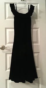 New Polo Ralph Lauren Girl's Elegant Velvet Sleeveless Lined Dress Black Size 10 - Picture 1 of 6