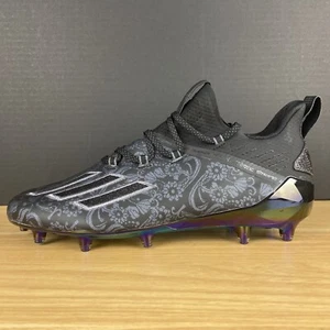 SZ 9.5 | Adidas Adizero Reign Young King Triple Black Football Cleats EH2723 - Picture 1 of 9
