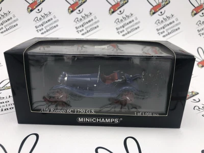 DIE CAST "ALFA ROMEO 6C 1750 G.S. 1930 BLUE" 1/43 MINICHAMPS - Immagine 1 di 3