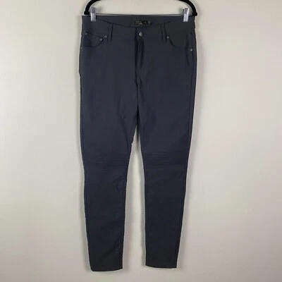 prAna Brenna Pants Womens 14 Tall Gray Nylon Stretch Moto Skinny - Image 1 of 4