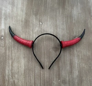 Devil Horns Cosplay Costum Headpiece Hairband Red Devil - Picture 1 of 2
