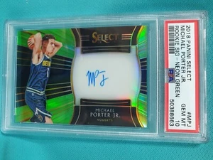 2018-19 SELECT MICHAEL PORTER Jr 23/99 AUTO PSA 10 NEON GREEN PRIZM ROOKIE RC - Picture 1 of 2
