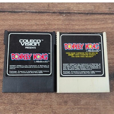 Lote de cartuchos de videojuegos Coleco Donkey Kong - ColecoVision y Atari Foto 1 de 3