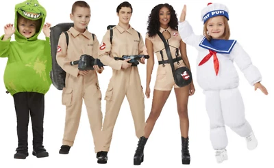 Ghostbuster Costume Adults Kids Fancy Dress Official Ghostbuster Puft Outfit - Image 1 of 3