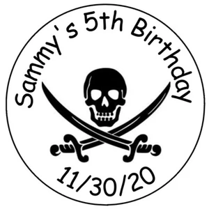 108 Pirate Kisses Labels - Party Favors - Picture 1 of 8