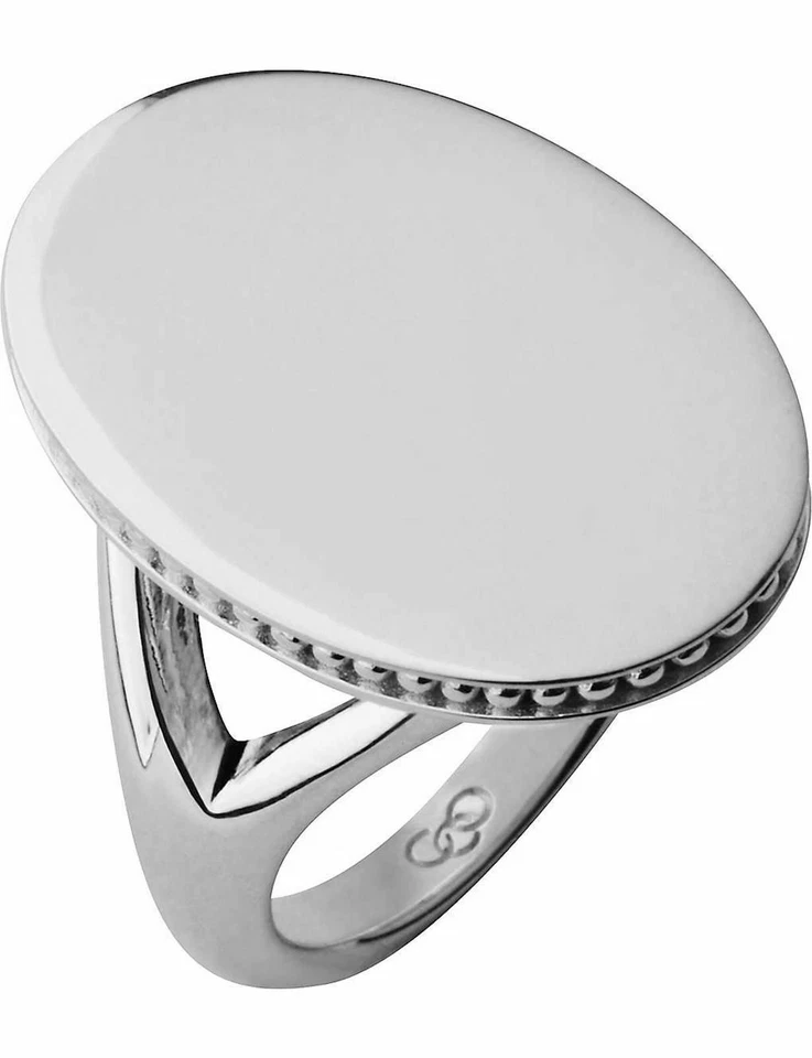 LINKS OF LONDON Narrative Sterling Silver Oval Beaded Edge Ring L NEW RRP150 - Image 1 of 1